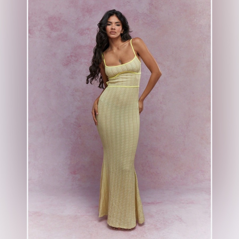 Missguided Light Yellow Maxi Dress